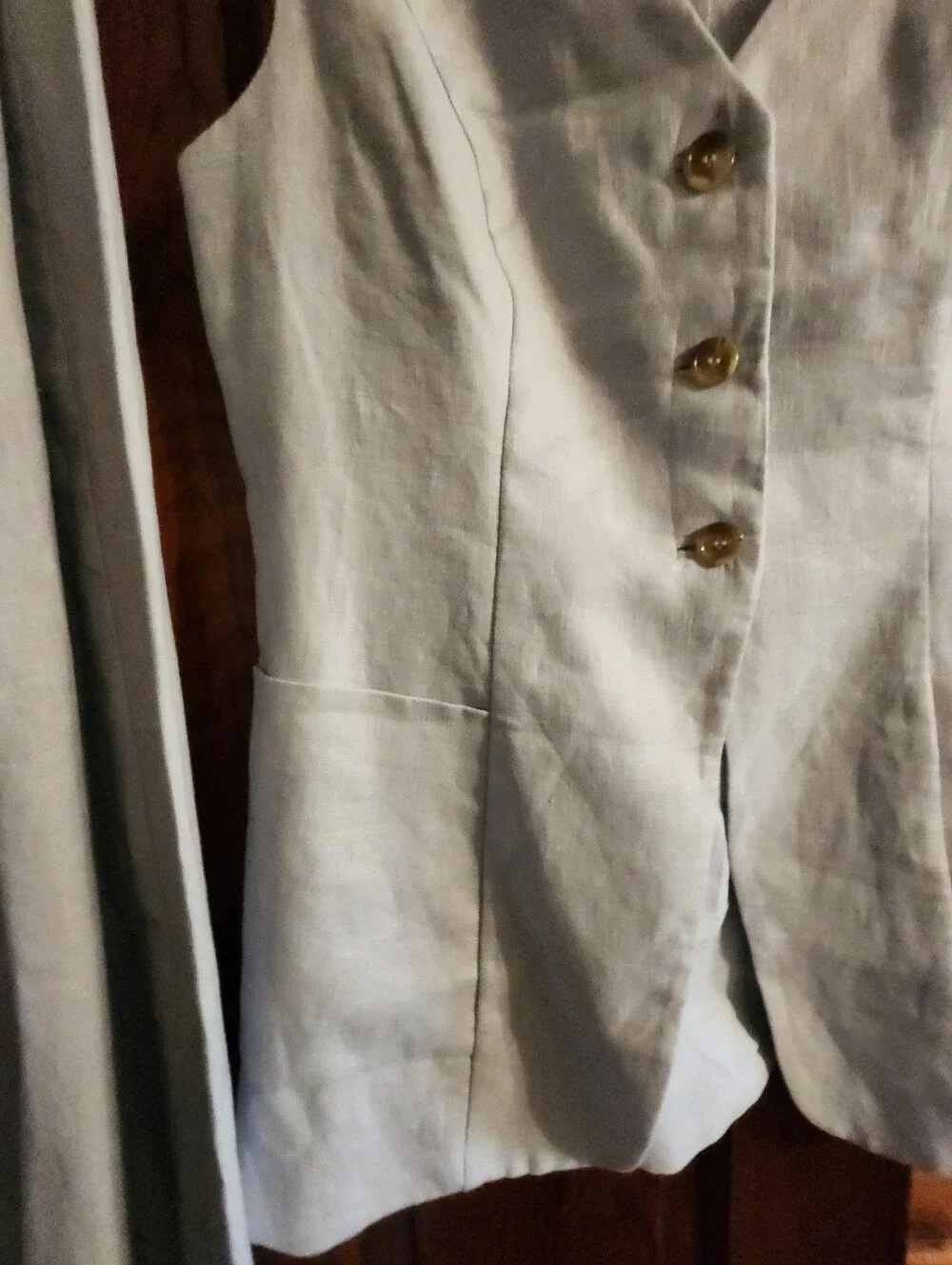 Posse Parker Light Blue Linen Pant And Vest Set